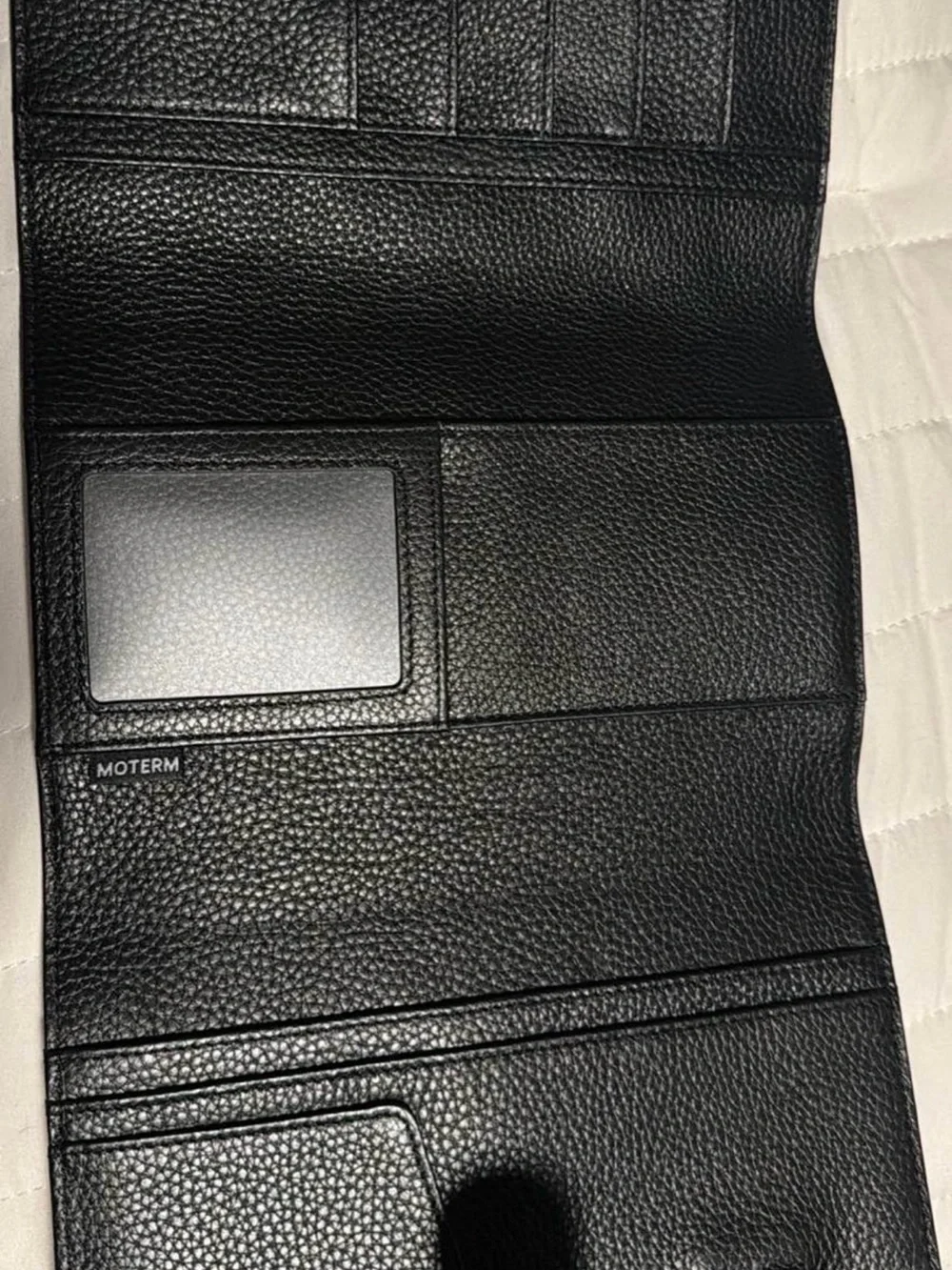 MOTERM Black Leather Travel Wallet